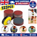 Sanding Discs Pad Kit for Drill Grinder Rotary Tools + Backing Pad x120