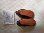 ANTIQUE  FRENCH  DOLL SHOES  - suit  JUMEAU  - DARK BROWN LEATHER