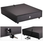 POS Cash Drawer Register Heavy Duty Removable Cash Tray Till Draw 4 Bill 5 Coins
