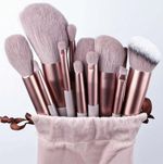 13 Pcs Make up Brush Set Buffer Powder Contour Eyeshadow With Pouch Brushes Set