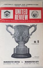 1969 LEAGUE CUP SEMI-FINAL 2nd Leg***MANCHESTER UNITED v MANCHESTER CITY**17 Dec
