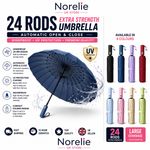 Extra Strength Foldable 24 Rods Umbrella Fully Automatic Large UV/Rain Protect