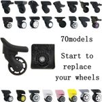 1pair Luggage Suitcase Swivel Wheels Replacement Spinner Caster Wheels Repair