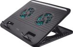 Trust Cyclone Laptop Stand 16", 2 Fans Cooling Pad, Riser with USB Fan and Adjus