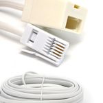 10M UK Land line Male To Female Broadband Socket Modem BT Extension Cable Lead