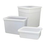 Clear Rectangle Ice Cream Tub with Lids 1, 2 & 4L Freezer Food Storage Container