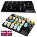 20-Slot Trading Card Sorting Tray/Dealer Storage Compartments/Black/Pokemon/TCG