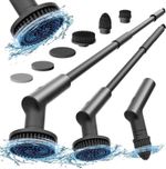 HOTO Electric Spin Scrubber, Rechargeable Shower Scrubber with 6 Brush Heads & E