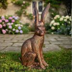 'Hunter' the Hare Bronze Cast Aluminium Garden Sculpture Outdoor Ornament