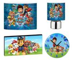 PAW PATROL - 12" Lightshade, Touch Lamp, Wall Art, Wall Clock or Bundle