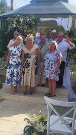 John Charles Mother of the Bride/Groom 18 Dress. Oyster/navy. Hand sewn beads.