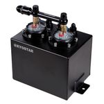 3L Universal High flow Fuel Swirl Surge Pot Tank AN10 Oil Rail For Dual 044 Pump