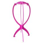 Wig Display Stand Mannequin Dummy Head Cap Hair Holder Foldable Stable Tool Pink