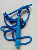 Gun Dog Whistle Lanyard Obedience Training Loud Pitch 210.5 Durable Light Blue