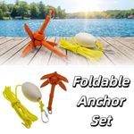 1pc Folding Grapnel Anchor Set Kayak Canoe Boat Marine Sailboat Watercraft