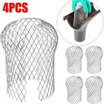 4PCS Metal Mesh Gutter Leaf Debris Mud Trap Guards Drain Pipe Cover Downpipe