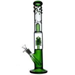 RORA Bong 16" Glass Bong Fashion Designed Percolator Water Pipe with 14mm Bowl