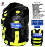 Hi viz Security Vest Jacket Dog Handler Tactical Reflector Vest Enforcement CCTV