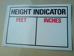 COMMERCIAL VEHICLE CAB HEIGHT INDICATOR HGV Sticker 1 off 150mm