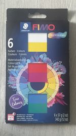 FIMO Professional Oven Bake Clay True Colours Pack of 6x clay new 