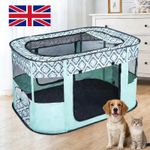 Foldable Pet Playpen Portable Soft Cage Indoors/Outdoors Tent (L) 110*85*60cm