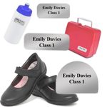 56 x Peel and stick Shoe & Property school labels