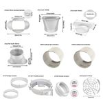 Exhaust Duct Interface Pipe Hose Connector For Portable Mobile Air Conditioner