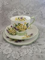 ROYAL ALBERT PRIMULETTE REG NUMBER 843317 TRIO EXCELLENT CONDITION ENGLAND