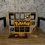 Display Shelf for Bitty Pop Pokémon theme 17 slots stand organizer black yellow