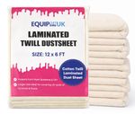 5 X POLY BACKED  LAMINATED 12FT X 6FT 100% WATERPROOF COTTON DUST SHEETS