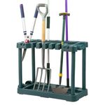 GARDEN TOOL STORAGE RACK WITH WHEELS ORGANISER FOR SHED HOLDER TIDY FREESTANDING