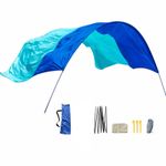 Outdoor Sunshade Canopy Portable Beach Shade Tent with Poles Lightweight