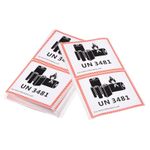 UN3481 Battery Stickers for Battery Handling Warning 150pack
