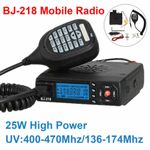 BJ-218 Mini Car Mobile Transceiver VHF UHF Dual Band Two Way Radio 128 CH 25W UK
