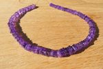 Purple Amethyst Smooth Flat Square Beads, Approx 4mm - 7mm, Strand Approx 9 1/2"