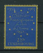 Luxembourg 1963 European Human Rights Convention stamp. MNH. Sg 729.