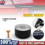 Gloss Black Dechrome Tape 50mm x 10 Metre Roll Wrapping Vinyl Wrap Universal