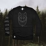 Setup® Trail Dog MTB Jersey - Long Sleeve FastDry Mountain Bike Top in Fox Black