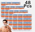 48PCS Razor Blades Men for Gillette Fusion Blade Refills for 5 Proglides UK