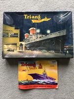 TRI-ANG MINIC SHIPS, COMPLETE PRESENTATION SET OF THE ‘S S UNITED STATES’- 1960s