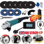 2000Watt Corded Electric Angle Grinder 125mm Includes Grinding Disc Tools