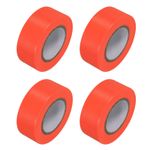 4X Flagging Tape 1"x98ft PVC Non-Adhesive Neon Marking Tape Orange