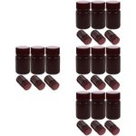 Wide Mouth Reagent Bottles 24Pcs Durable Reusable Dark Brown Containers