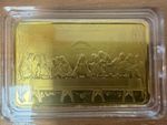 Jesus Christ The Last Supper Gold Plated Metal Bar