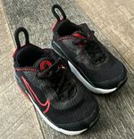 Nike Air Max Unisex Baby Toddler Trainers UK 4.5 Black Red White Lace Up