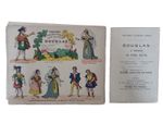 Victorian toy theatre - 'Douglas, a Tragedy' hand coloured Pollocks sheets.