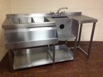 Blender Cocktail Bar Station, Stainless Steel, Bar Sink & Insulated Ice Well 