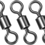 50PC Barrel Rolling Swivels Sea Lure Carp Fishing Line Connector Stainless Steel