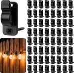 Xujinsongg 80Pack Outdoor String Light Clips Screw-in Hooks,Garden Hooks for Li