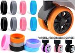 8PCS SILICONE LUGGAGE WHEEL COVER REDUCE NOISE SUITCASE CASTER WHEEL PROTECTOR
